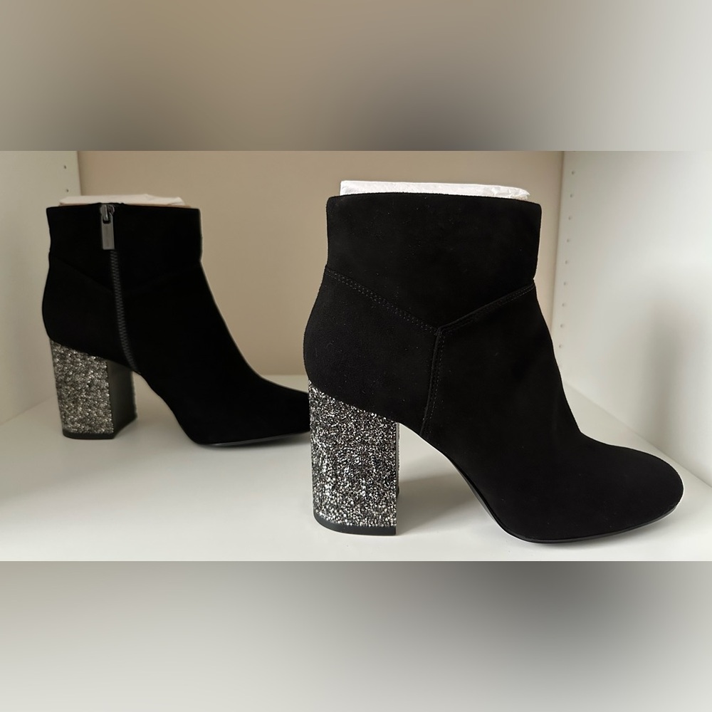 Michael Kors Cher Ankle Boot with Glitter Heel - Picture 3 of 9